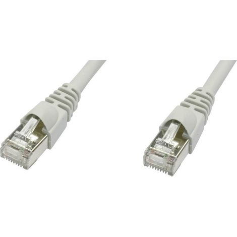 Telegärtner 100009349 RJ45 Câble réseau, câble patch CAT 5e F/UTP 20.0 m gris ignifuge, avec manchon (1/2)