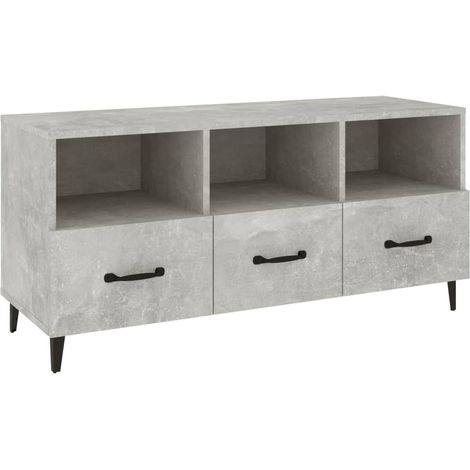 Mobile TV multimediale scaffale per televisione televisione buffet sala da pranzo soggiorno camera da letto 102 x 35 x 50 cm pannelli compositi grigio 020025577