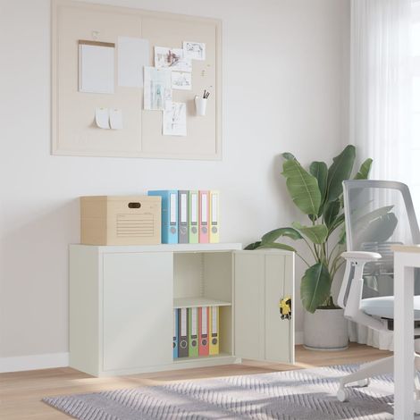 Aktenschrank Hellgrau 90x40x70 cm Stahl