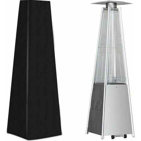 Housse parasol chauffantHousse pour Chauffage de Terrasse Housse pour Parasol Chauffant de Style Pyramidal Noir (1/5)
