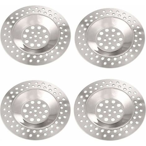Filtre evier inox 4 Pièces Filtre Lavabo de Décharge en Acier Inoxydable Filtre Evier Ccuisine Bouchon Évier de Bonde Avabo pour Cuisine et Salle de Bain de Douche Diamètre 75mm (1/5)
