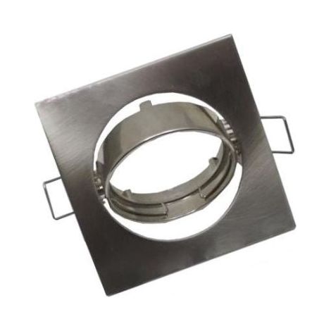 Support Spot LED GU10 Orientable Carré INOX - SILAMP (1/3)