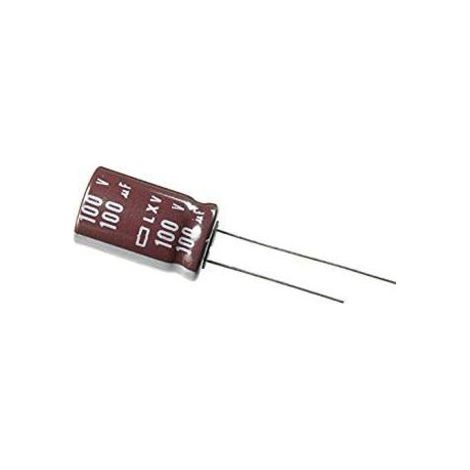 Condensatore elettrolitico 100uf 100vdc 105Âºc Dimensioni 10x20mm 100mf100v105