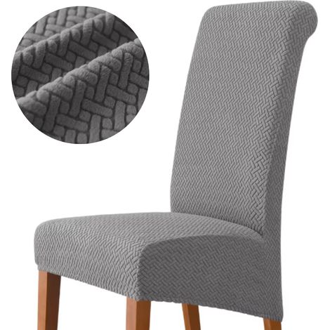 XL Stuhlbezug, grau, Jacquard, rechteckig [13-Z1-SZ]