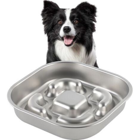 Gamelle anti-goutte Longziming pour chiens - Insert pour gamelle à alimentation lente - Anti-étouffement - Grande gamelle en silicone - Anti-projection - Favorise la digestion - Gamelle pour chiens et (1/5)