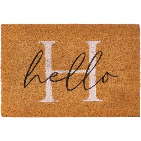 Tappeto zerbino in cocco 60x40cm Hello 12083 AR (1/2)
