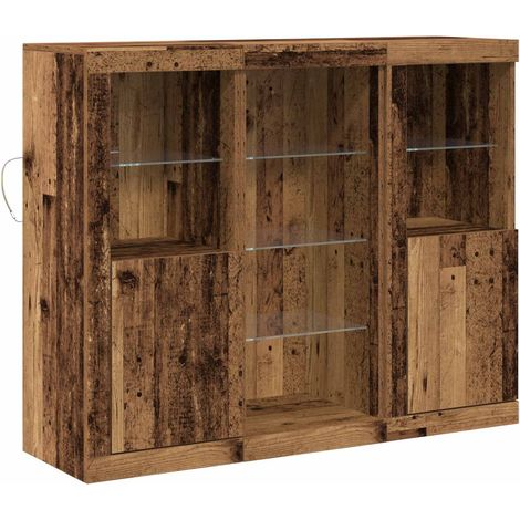 Maison Exclusive - Madia LED Legno vecchio 123 x 37 x 100 cm Legno multistrato