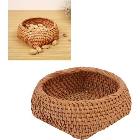 Panier de rangement vietnamien en osier, pour bonbons, cérémonie du thé, accessoires pour service à thé, petit format (1/5)