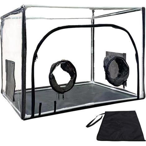 Kit de chambre de culture de champignons Résistant aux déchirures avec ports pour gants Tente De Culture Pour Champignons Avec Boîte À Air Calme Pour amateurs étudiants passionnés professionnels (1/5)