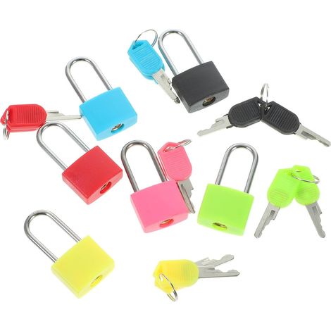 de Mini Cadenas Résistants aux Chocs 6 Ensembles avec Clés en de Cuivre et Fer pour Bagages et Casiers pour Fêtes et Usage (1/5)