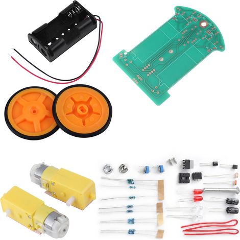 Kit DIY Voiture Intelligente avec Accessoires de Suivi et Composants Électroniques (1/5)