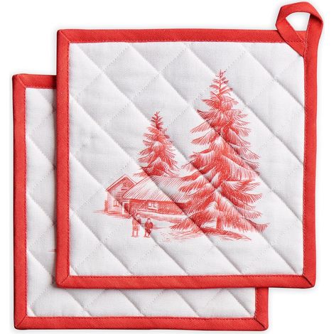 Presine Casa 100% Cotone 2 Pezzi Decorative Natalizie (1/5)