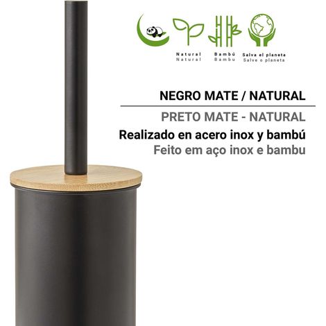GEDY 14344100300 KENTA Escobillero Negro Mate-Natural - ref: 14344100300