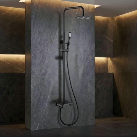 IMEX - columna ducha monomando con grifo negro