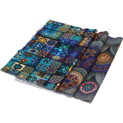 Tissu patchwork à faire soi-même, chutes de tissu en coton à motifs floraux, tissu pour masques et sacs à faire soi-même, n° 12, 35 x 30 cm (1/5)
