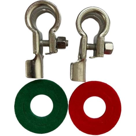 Kit de bornes de batterie en cuivre (1 paire) avec protections anticorrosion, 17 mm (1/5)
