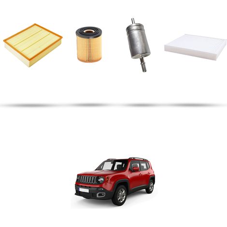 Kit tagliando 4 filtri compatibile con Jeep Renegade (BU) 1.6 E-torQ 81kw dal 2014 (1/5)