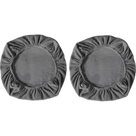 Housses de chaise - Lot de 2 - Housse de chaise de bureau - Polyester - Housse extensible - Revêtement antidérapant - Housse amovible - Lavable - Universelle - Convient aux chaises de bureau, chaises  (1/5)