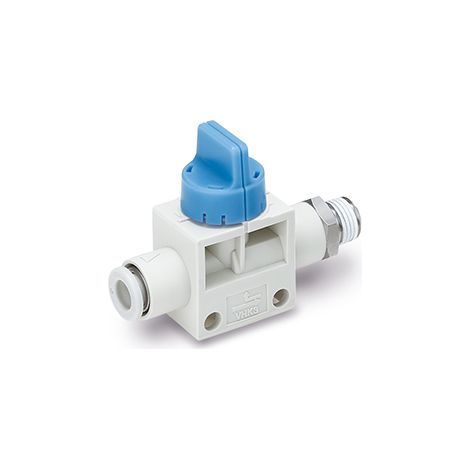 Vanne pneumatique SMC VHK-A Poignée Manual Control, R 1/8, Push In 6 mm ( Prix pour 1 )