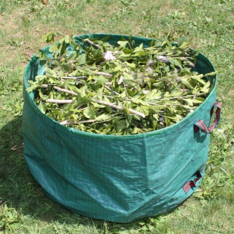 Sac de Jardin Sac de Déchets de Jardin en PP Solide - Autoportante et Pliable - Sacs Poubelle pour Les Déchets de Jardin Feuillage de Pelouse Vert Coupe -Réutilisable (1/5)