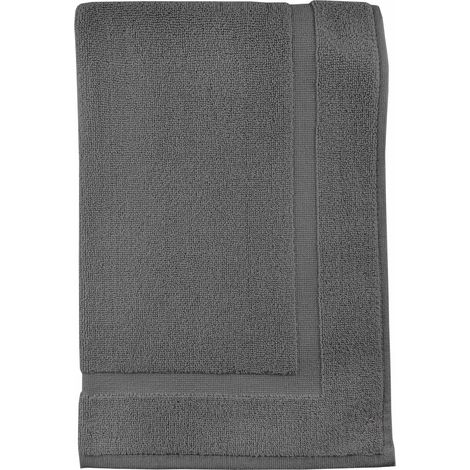 Tapis de bain en coton 800 gr/m2 50X80 cm LAGUNE gris, par Soleil d'ocre