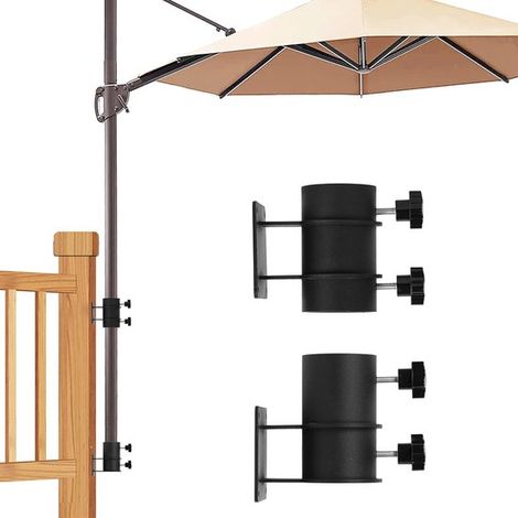 Supporto per ombrellone, morsetto per ombrellone, porta ombrellone, robusto supporto per ombrellone da patio e balcone, supporto per ombrellone in acciaio inox con offset (1/5)