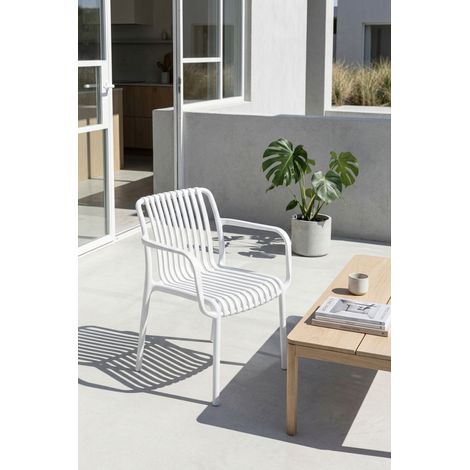 Sillas Jardín - Silla Somer Basic con Reposabrazos - Blanco (1/5)