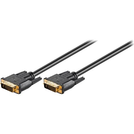 Cable DVI-I male des deux cotes 3m noir