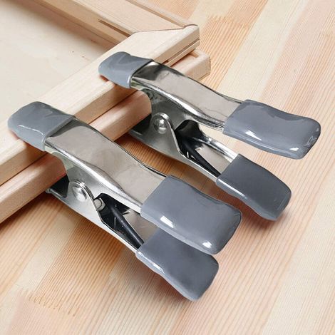 Pinces à ressort métalliques de 10 cm pour toiles de fond de studio photo, travail du bois, tissus de type A-frame et pinces pour robes de mariée (paquet de 2) (1/4)
