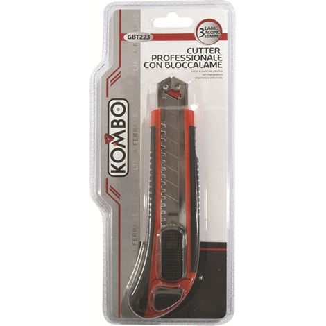 Taglierino Professionale con Bloccalama 3 Lame di Ricambio