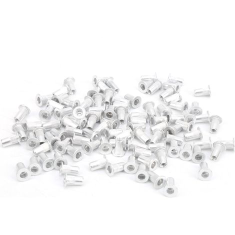 100 Stück Zugnietmuttern aus Aluminium, Flachkopf, vertikal, Hardwarezubehör WJ‑30045M3 (1/5)