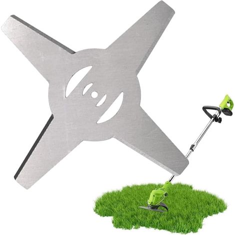 lames de tondeuse à gazon universelles, lames de rechange, lames de débroussailleuse électrique, 20 cm (4 dents) (1/4)