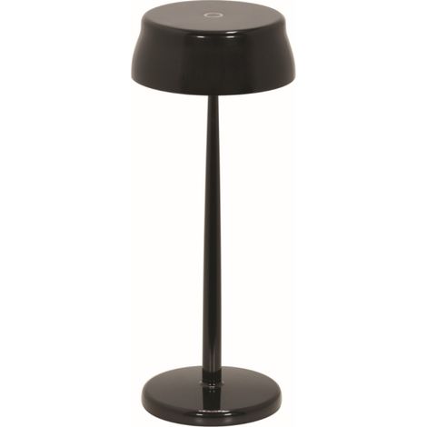 Zafferano Sister Light Wi-fi Lampada a led smart da tavolo Nero Perlato ricaricabile e dimmerabile - 2200-2700-3000-4000K 3,2W h33cm