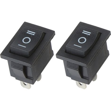 XEPHO Interrupteur à bascule On-off-on 3 bornes 10 A 125 VAC Noir Lot de 5
