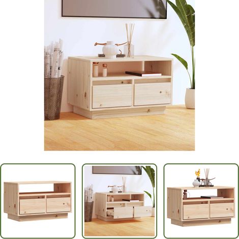 Buffet bas - Meuble TV 60x35x37 cm Bois de pin massif (1/5)
