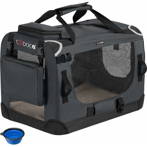 Dog carrier folding fabric small 50x34x36cm