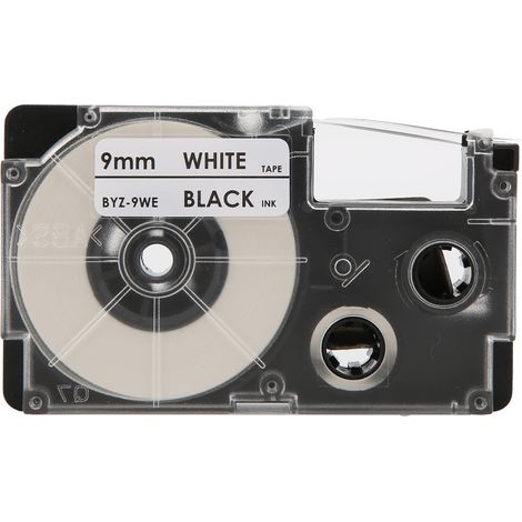 Label Maker Tape Scratch Proof Wear‑Resisting Waterproof Labeling Machine Ribbon for Quick PrintBlack On White (1/5)