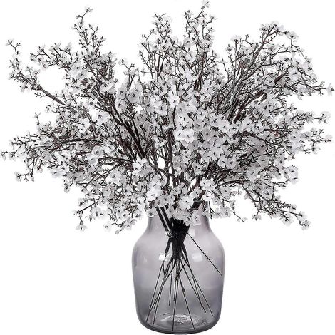 6 fleurs artificielles d'automne, gypsophile artificielle (1/5)