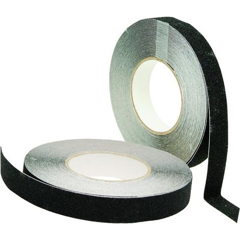 Nastro antisdruciolo antiscivolo per scala scale rampa gradini 25 mm x 18 mt nero