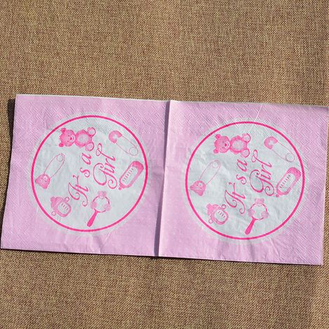 20 Pièces Papier Décoration Baby Shower Fête Anniversaire Adorable Garçon Fille Rose, Accessoires Féeriques en Carton pour Célébration Naissance (1/3)