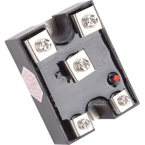 Relais statique 25A monophasé 1NO1NC à commande CC pour charge AC, module de commutation électronique BERM KB25DA (1/5)