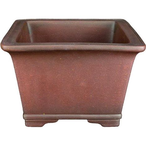 Vaso per bonsai quadrato in gres 25x25x18 cm - SM073a