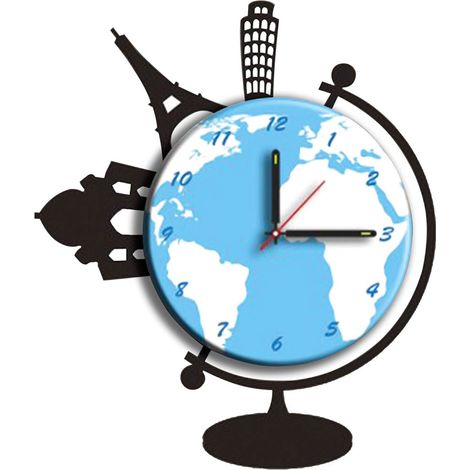 Kit reloj de vinilo azul 40x48cm (1/3)
