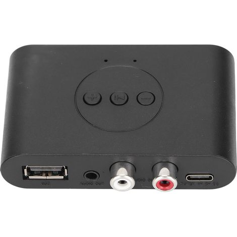 Récepteur audio Bluetooth stéréo RCA 3,5 mm AUX Adaptateur audio sans fil pour haut-parleurs de voiture et casque