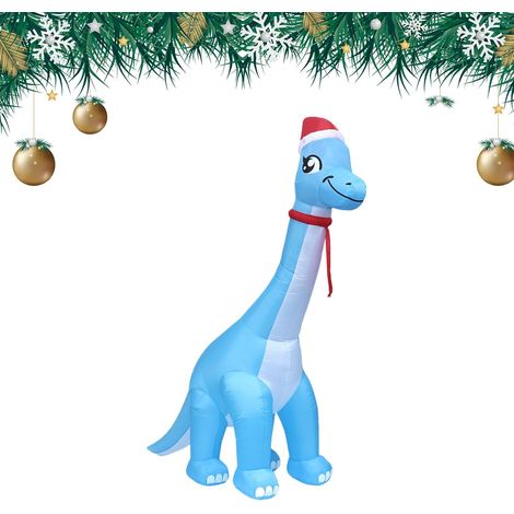 Décorations Gonflables De Noël Dinosaure Géant de 3,6 m pour Pelouse Décorations Extérieures De Noël Avec Chapeau Du Père Noël Pour Halloween Jardin Pelouse Patio Porche Entrée École (1/5)