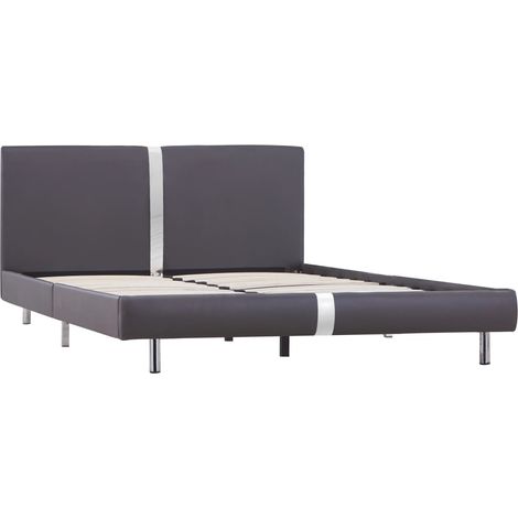 Maison Exclusive - Giroletto senza Materasso Grigio Similpelle 140x200 cm (1/5)