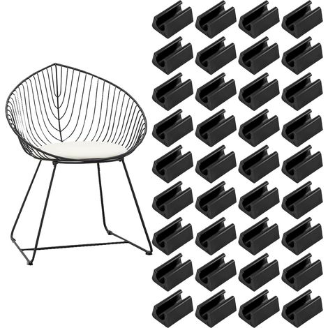 Lot de 36 Couvre-Jambes pour Chaise en Forme de U pour tuyaux Mobiles, Protection Antidérapante pour Tuyaux de Meubles, Coussinets de Tube Flexibles (1/5)
