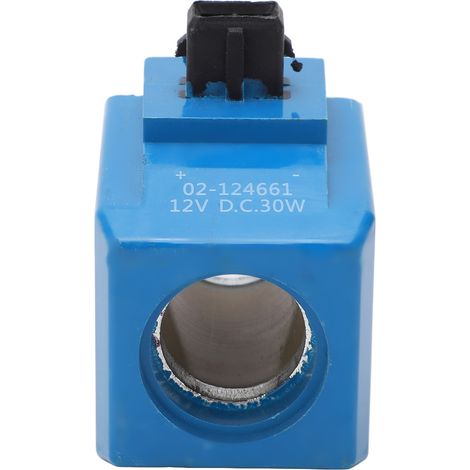 Bobine d'électrovanne 12 V 30 W 02-124661 pour pelles hydrauliques JCB 3C, 3CX, 3D, 3DX, 4C, 4CX, 1400B et 1550B (1/5)