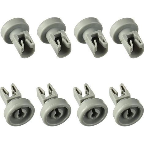 Roues de Lave-vaisselle Universelles pour la Plupart des Lave-vaisselle Standard Roue du Panier Supérieur Pièces de Rechange Compatibles avec AEG, Favorit, Privileg, Zanussi, Juno (Lot de 8) (1/5)