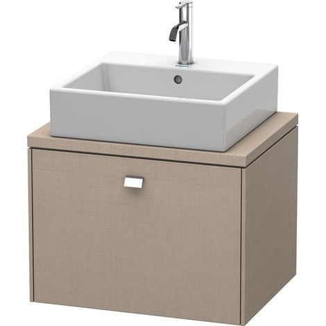 BRIOSO mobile consolle basso maniglia cromo 442x620x480mm lino